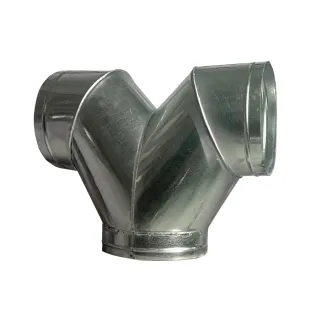 Rẽ nhánh hai bên ống gió tròn